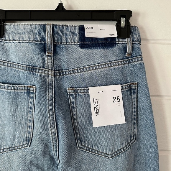 NWT Vervet Jodie 90s Vintage Style Distressed High Rise Wide Leg Dad Jeans Sz 25 - Picture 11 of 12